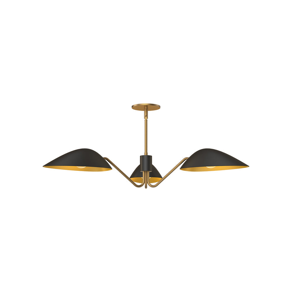 Alora Mood Lighting PD550336MBAG Pendant Light, 3 Lights, Aged Gold/Matte Black