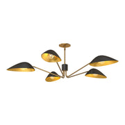 ALORA MOOD Lighting PD550545MBAG Pendant, 5 Lights, Aged Gold/Matte Black