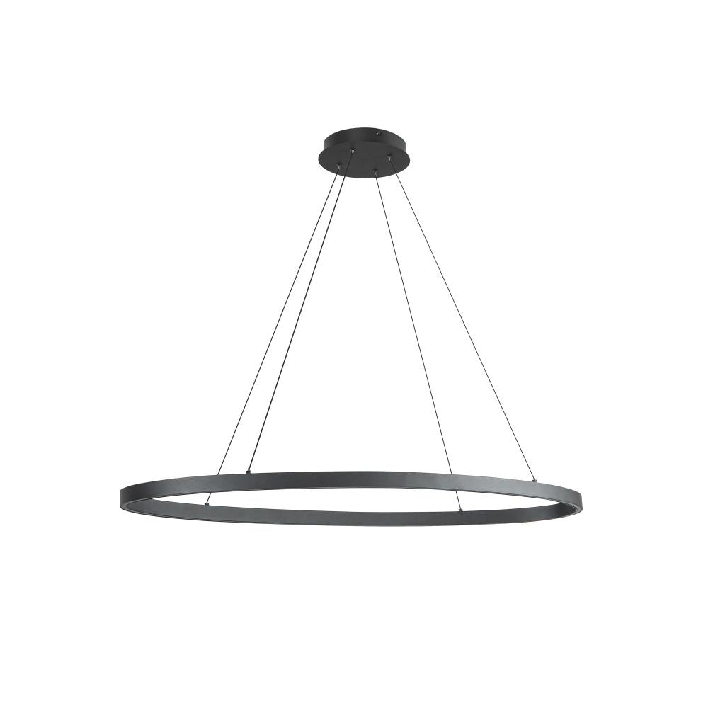 Kuzco LP79140-BK Ovale 40-in LED Linear Pendant, UL Damp Rated, Black