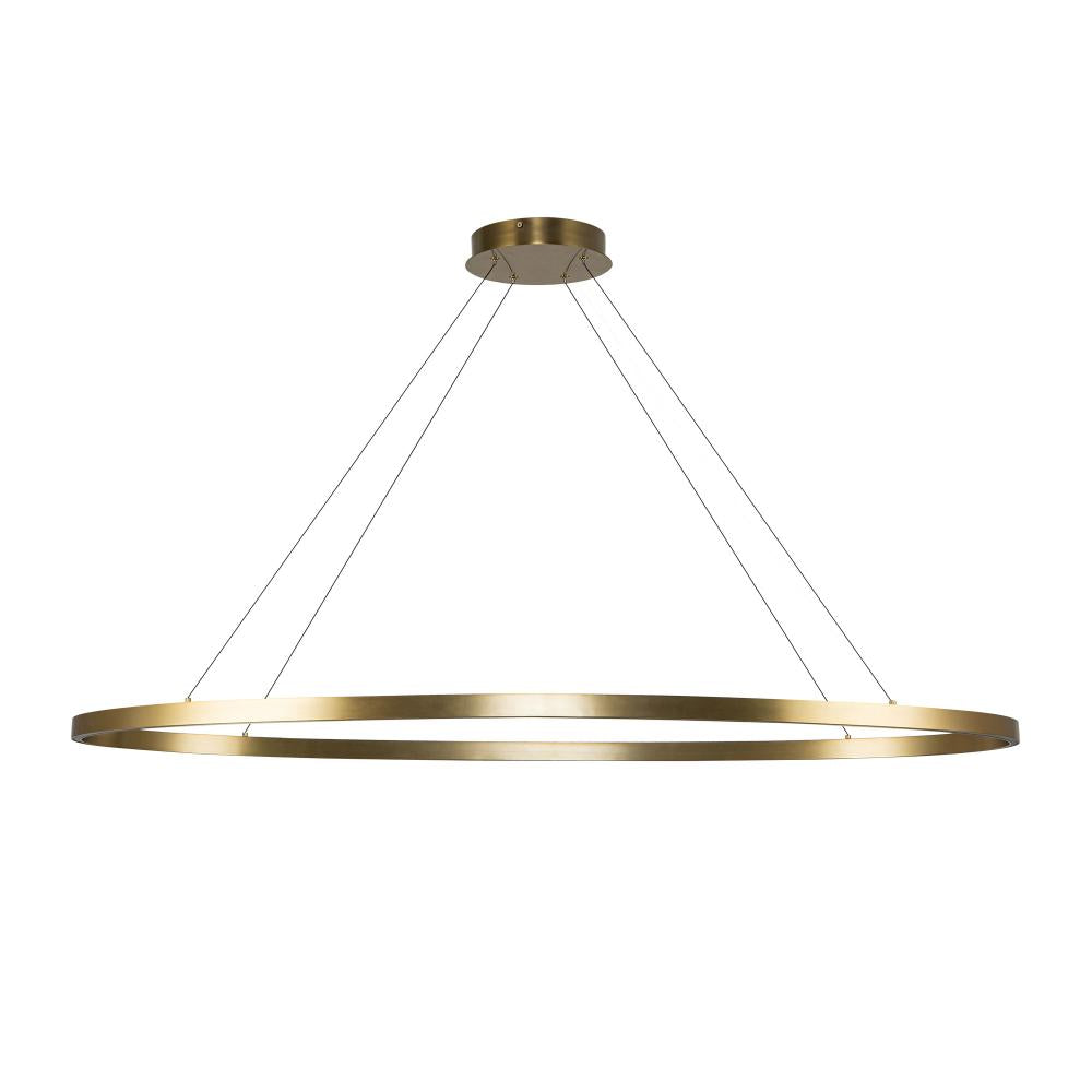 Kuzco Ovale LP79153-BG Linear Pendant, UL Damp Rated, Brushed Gold