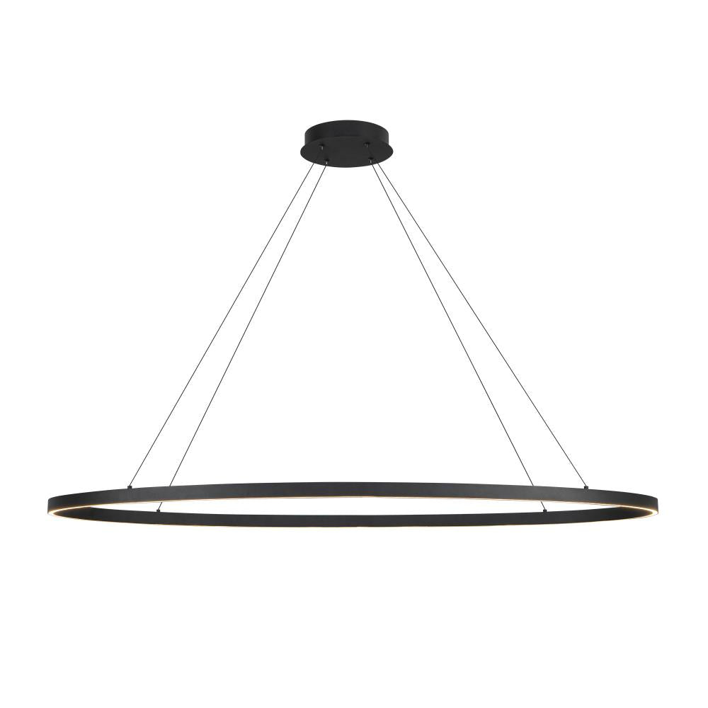 Kuzco Ovale 53-in Black LED Linear Pendant, UL Damp Rated, Black