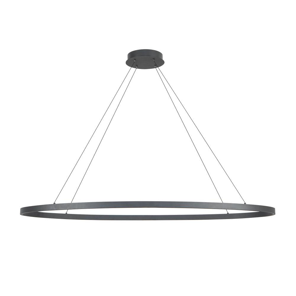 Kuzco Ovale 53-in Black LED Linear Pendant, UL Damp Rated, Black
