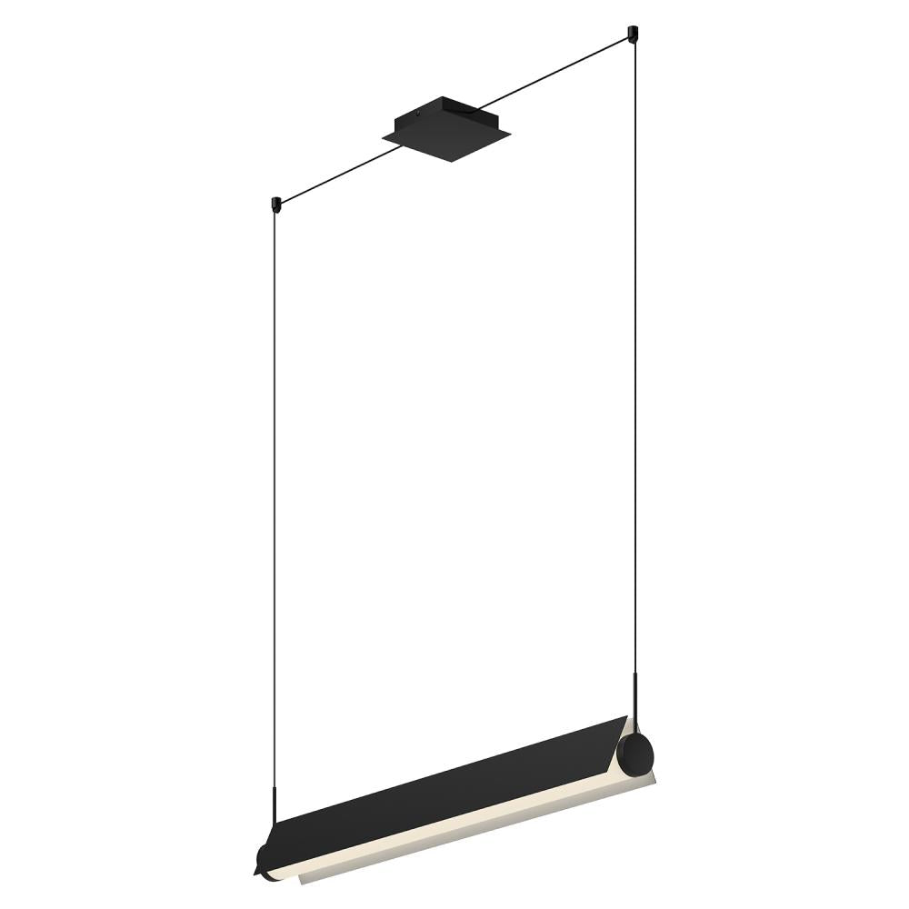 Kuzco Lighting LP73536-BK/WH Pendant Light Fixture, UL Damp Rated, Black/White