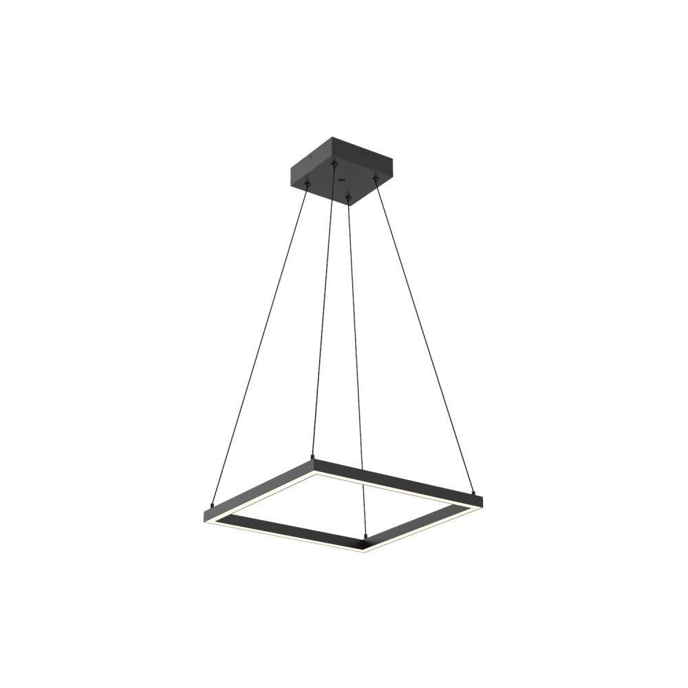 Kuzco Piazza PD88118-BK Pendant Light Fixture, 18-in, LED, Down Light, Black