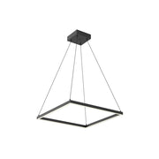 Kuzco Piazza PD88124-BK Pendant, 24-in Black LED Light Fixture, Duo Canopy, Matte Powder-Coated