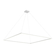 Kuzco Piazza PD88172-WH 72-in White LED Pendant Fixture, Flush Diffuser, Matte Powder-Coated