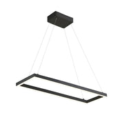 Kuzco PD88530-BK Pendant Light Fixture, 30-in Rectangular LED, Black