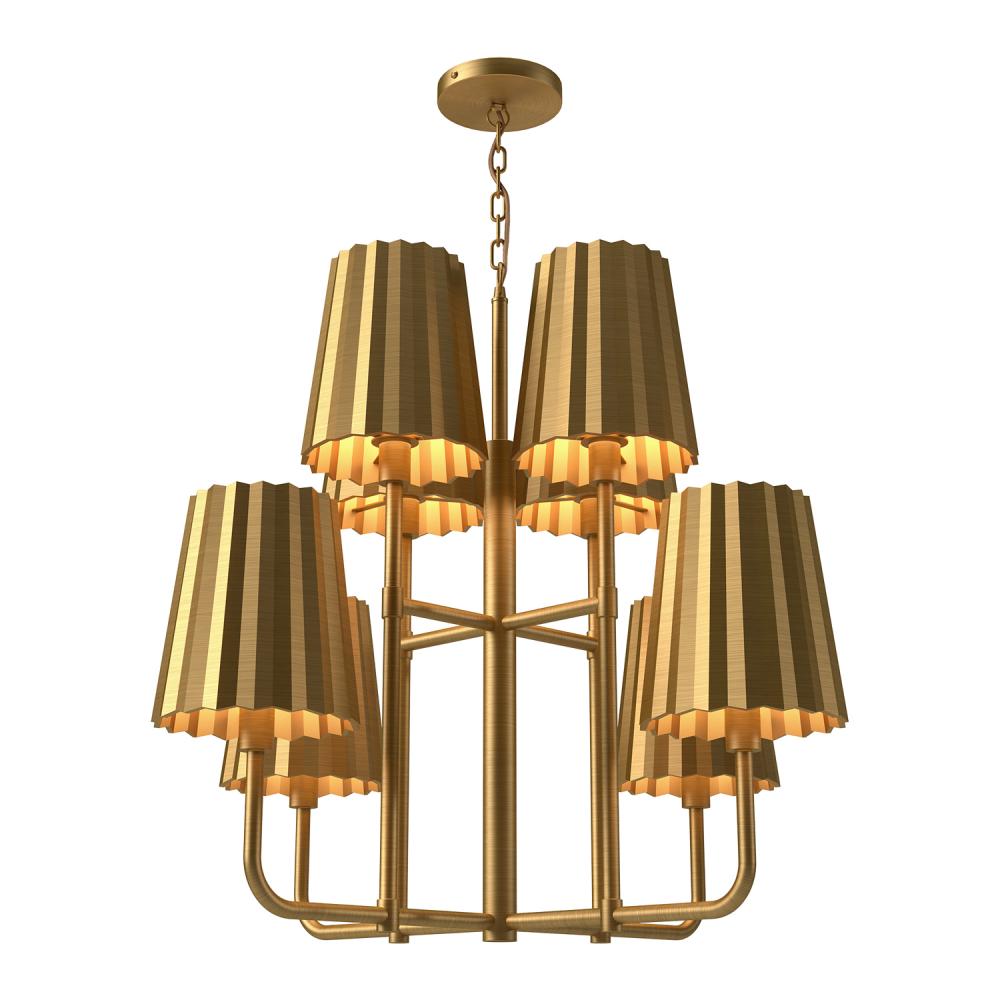 ALORA MOOD Lighting CH528830AG Chandeliers, Aged Gold