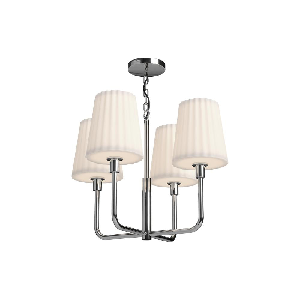 Alora Mood Lighting CH628423CHOP Chandeliers, 4 Lights, Chrome/Opal Matte Glass