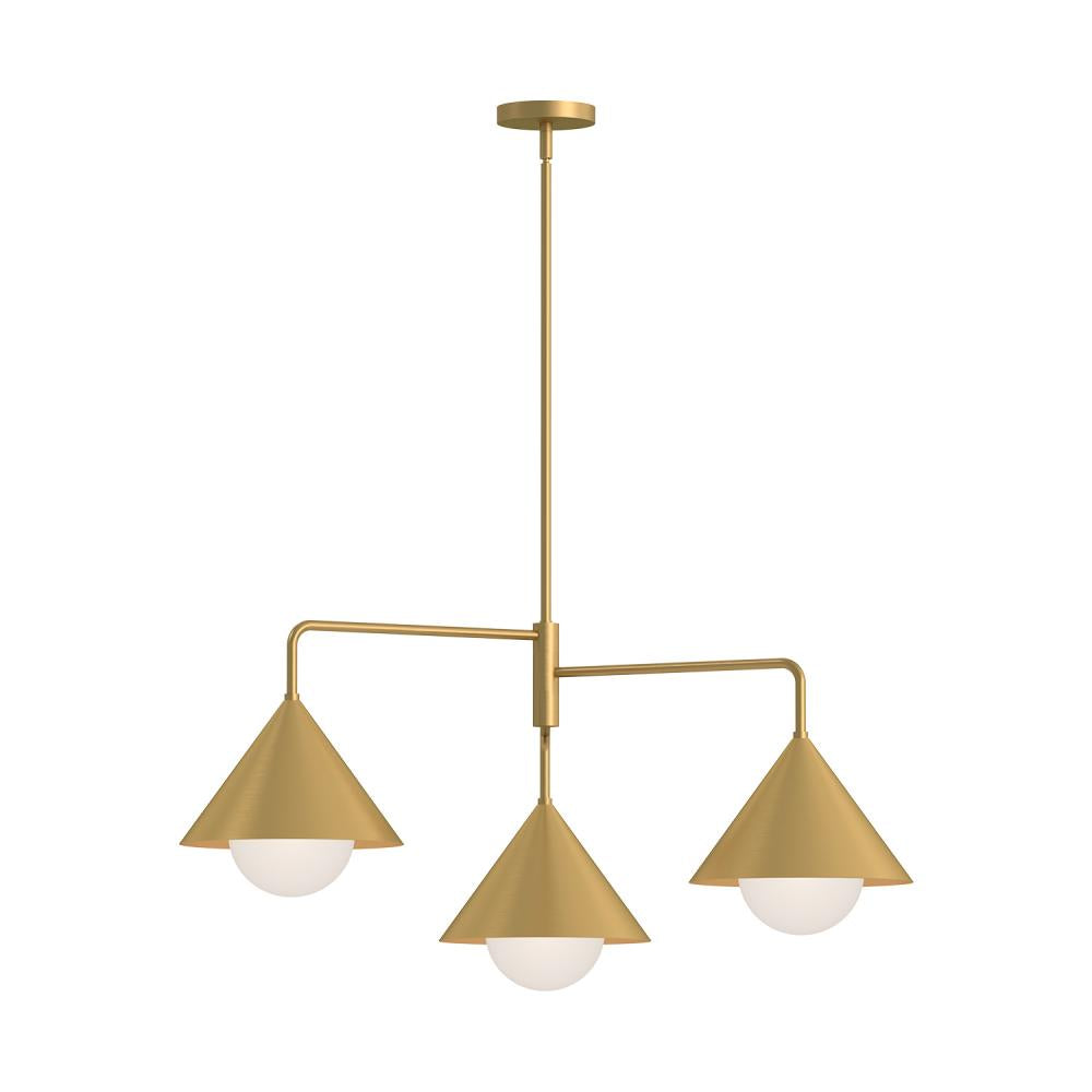 ALORA MOOD Lighting CH485245 Chandeliers, Brushed Gold/Opal Glass