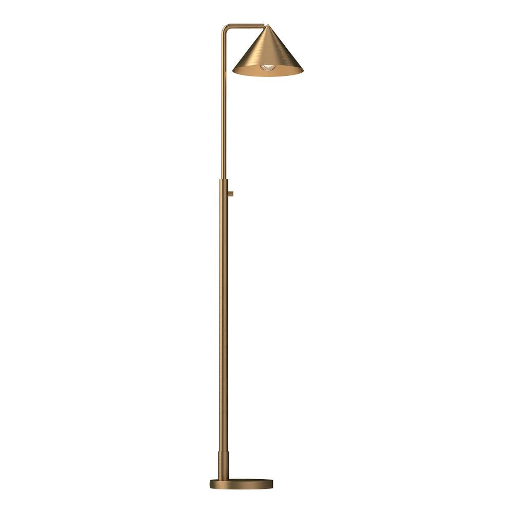 ALORA MOOD Lighting FL485058 Brushed Gold 1 Light Floor Lamp, UL Listed, Brushed Gold