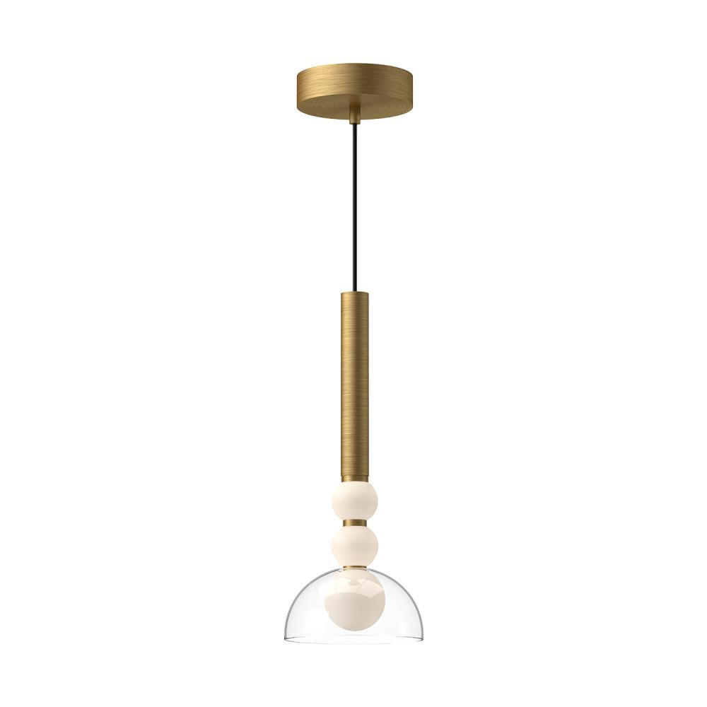 Kuzco PD30502-BG/CL Rise Pendant, UL Listed, Brushed Gold/Clear