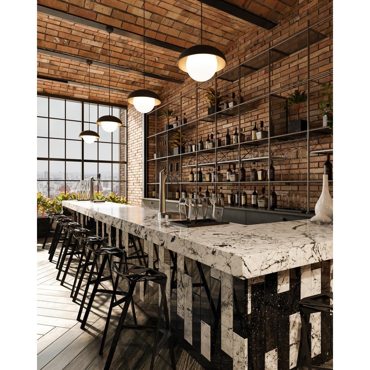 ALORA MOOD Lighting PD522011MBOP Pendant, 11-in, Matte Black/Opal Matte Glass