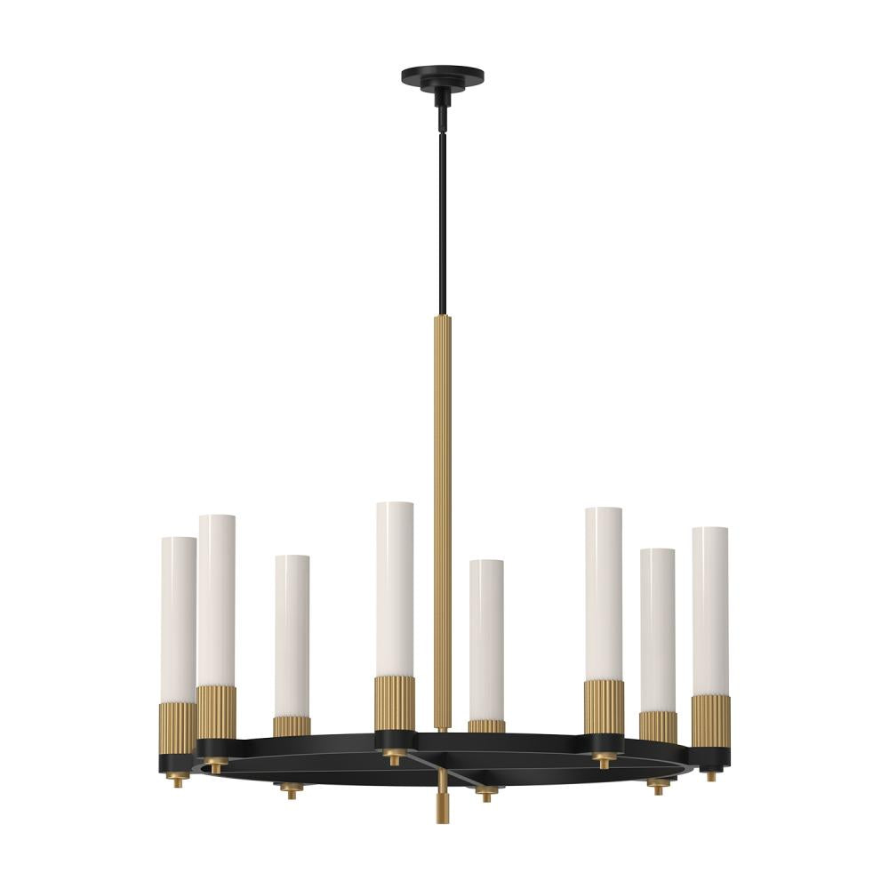 ALORA MOOD Lighting CH416108MBBG Chandeliers, Matte Black/Brushed Gold