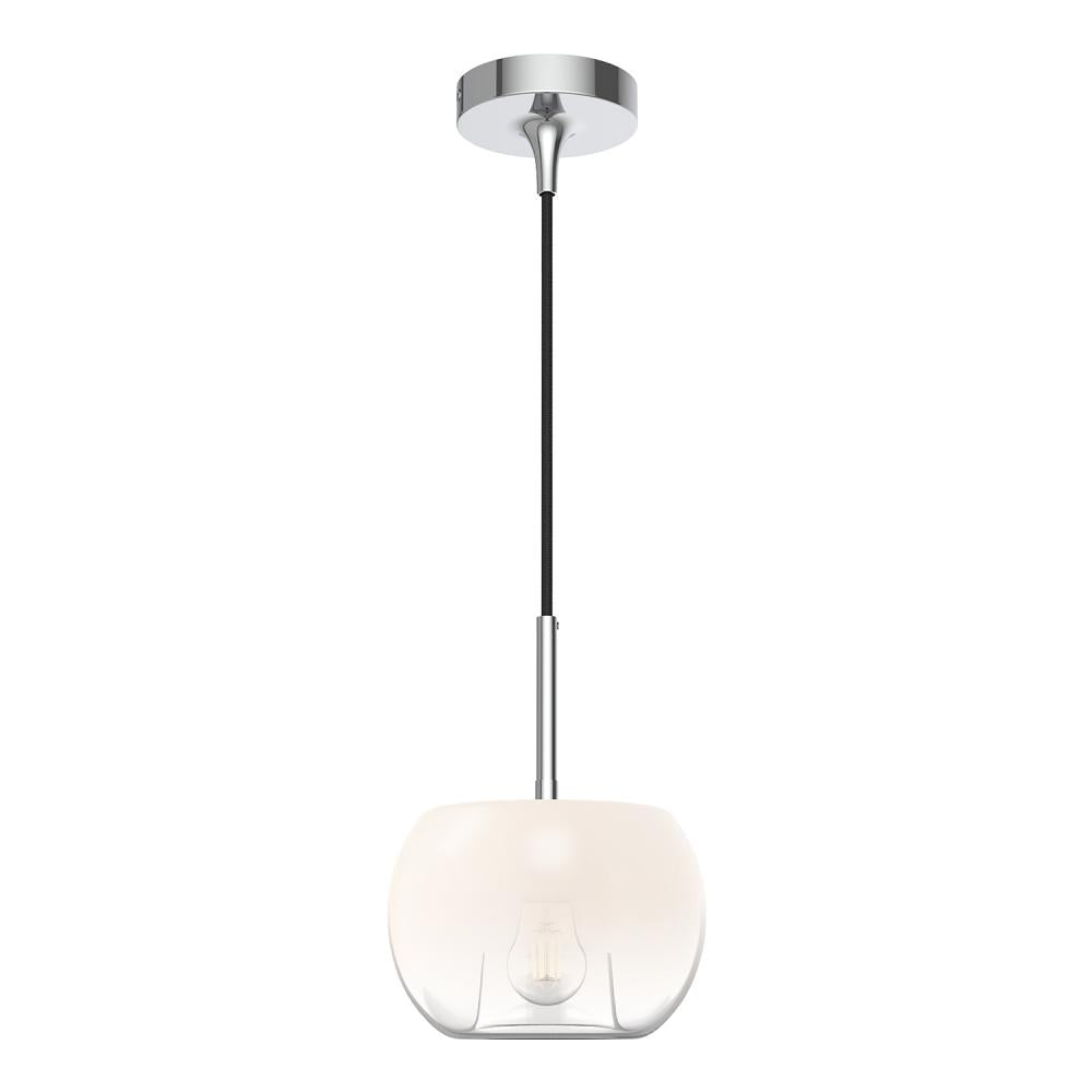 Kuzco Lighting PD57508-CH/OP Pendant Light Fixture, 60W Watt, Chrome/Opal Glass