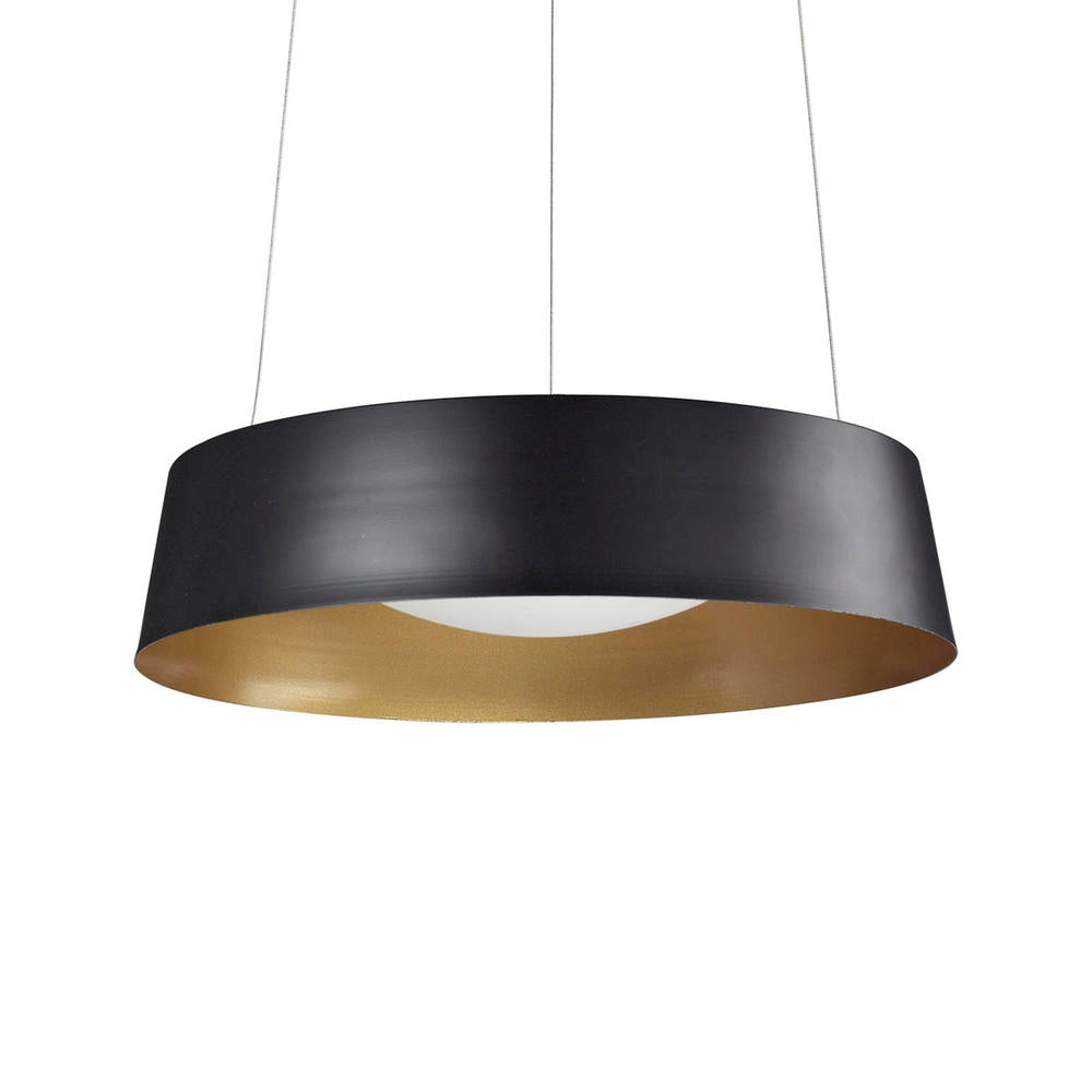 Kuzco Lighting 401207-LED Sampson 16-in Pendant Light Fixture, UL Damp Rated, Black