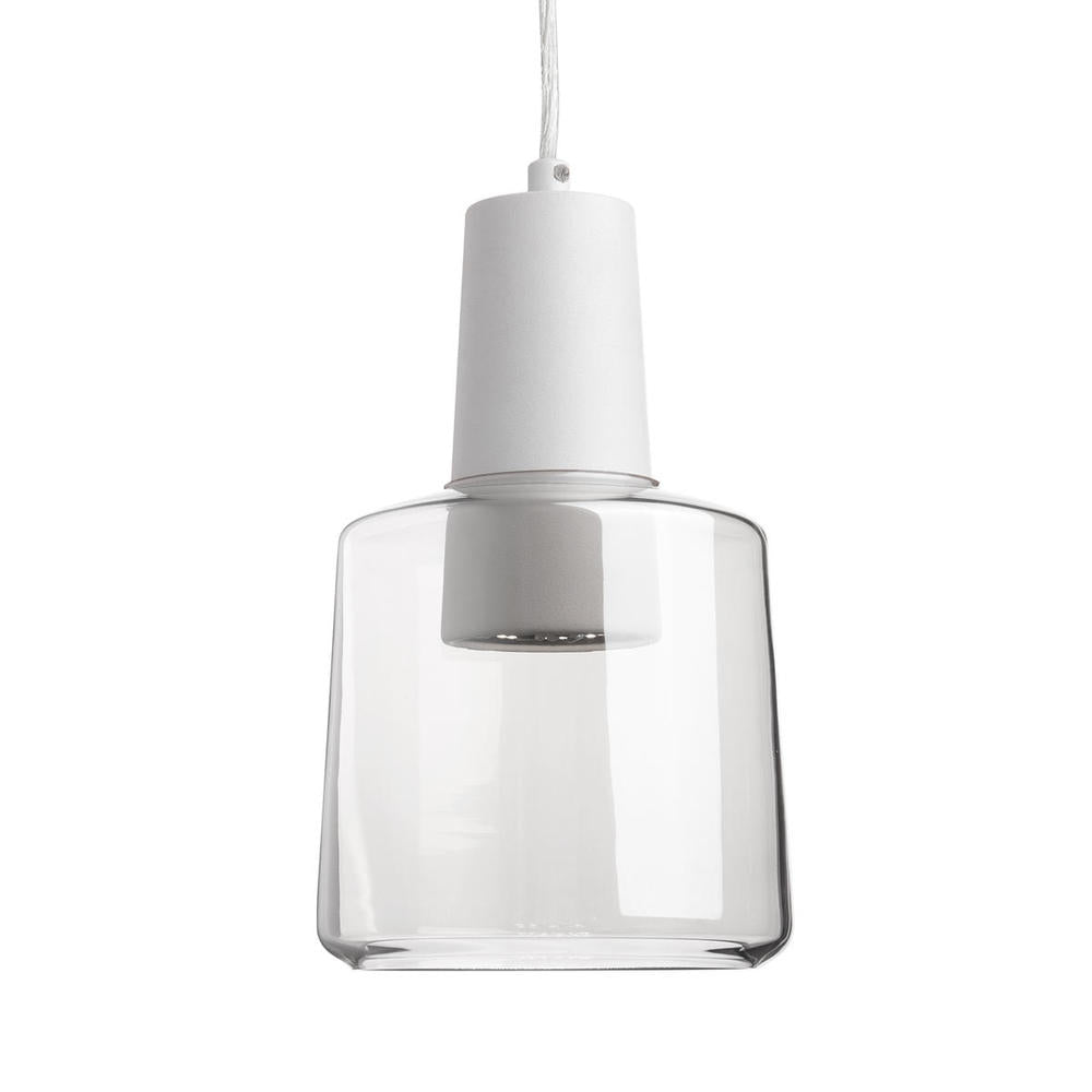 Kuzco Samson PD12506-CL 6-in Clear LED Pendant, Retro Style, Clear Glass