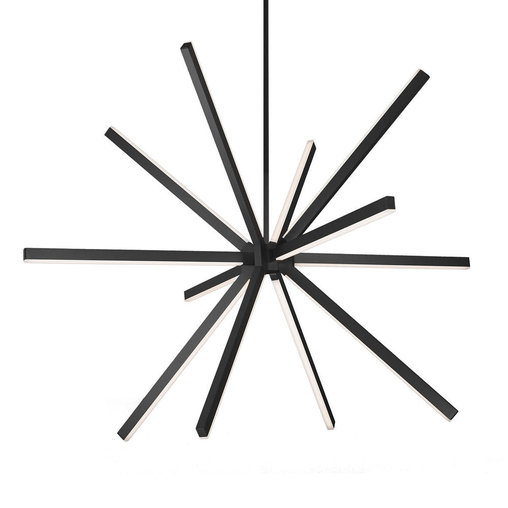 Kuzco Lighting CH14356-BK Sirius 56-in Black LED Chandelier, UL Damp Rated, Black