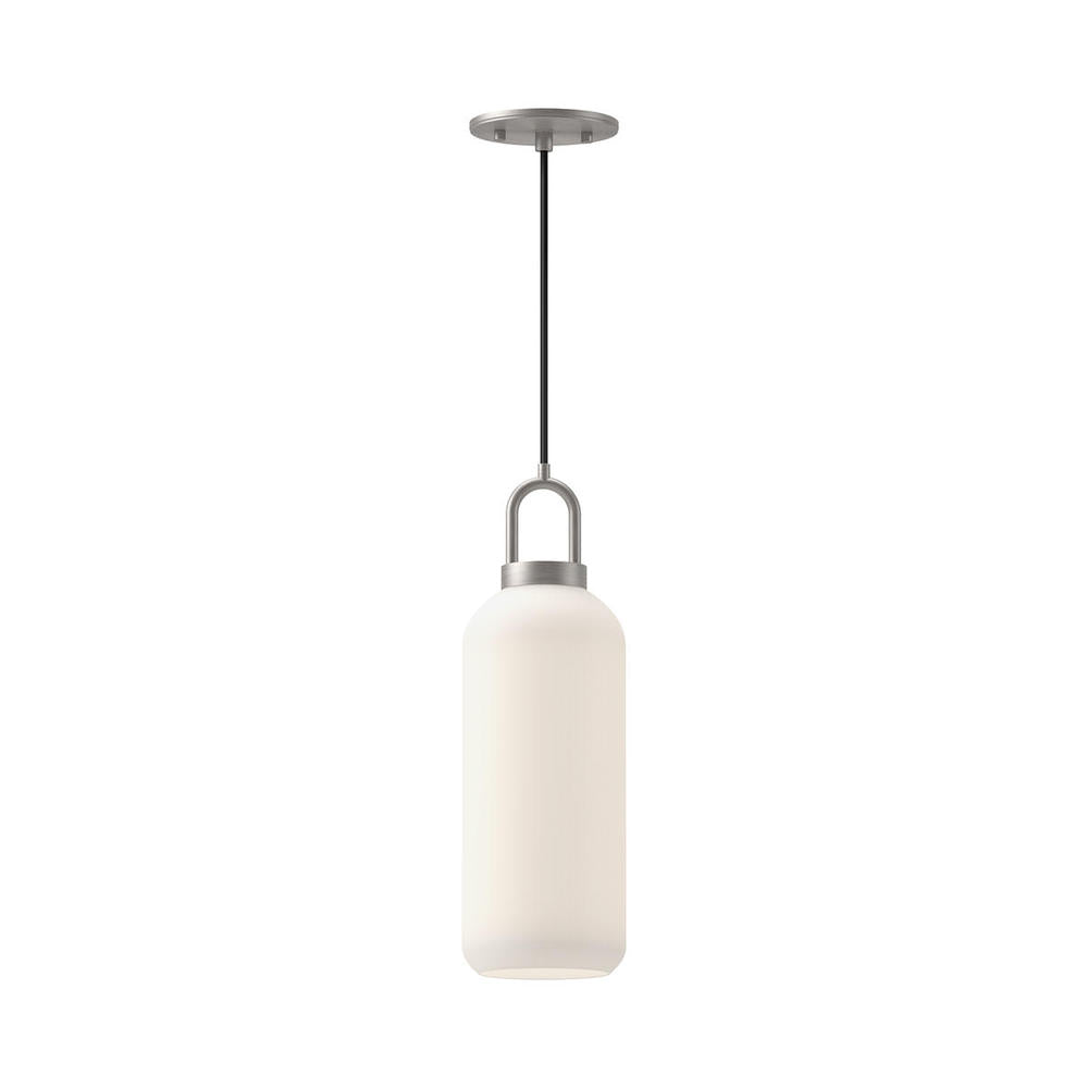 ALORA MOOD Lighting PD401505BNOP Pendant Light Fixture, UL Listed, Brushed Nickel/Opal Matte Glass