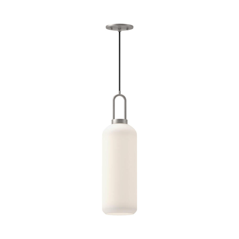 ALORA MOOD Lighting PD401606BNOP Pendant Light Fixture, UL Listed, Brushed Nickel/Opal Matte Glass