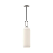 ALORA MOOD Lighting PD401606BNOP Pendant Light Fixture, UL Listed, Brushed Nickel/Opal Matte Glass