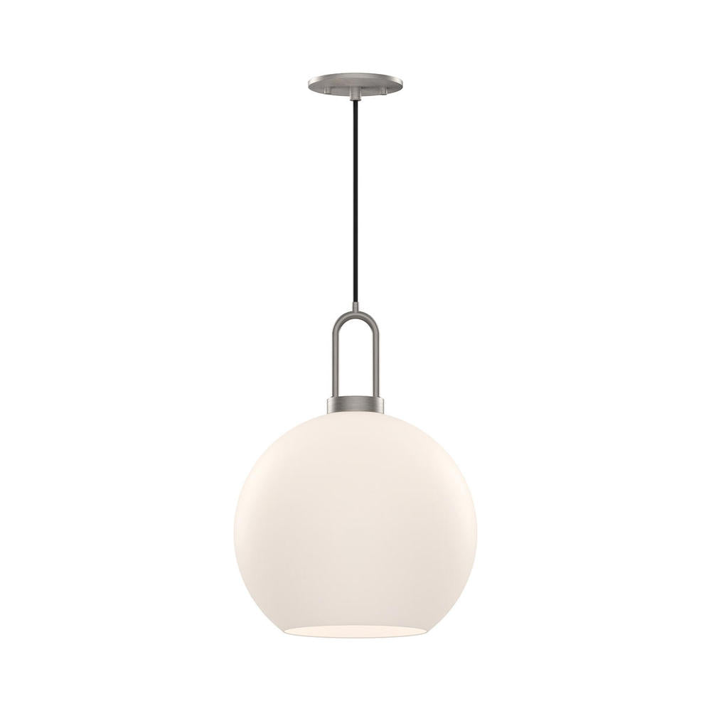 ALORA MOOD Lighting Soji PD601710BNOP Pendant, 1 Light, Brushed Nickel/Opal Matte Glass