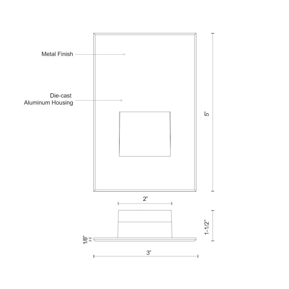 Kuzco Sonic ER3005-BK LED Exterior Wall/Step Light Fixture, UL Rated, Black