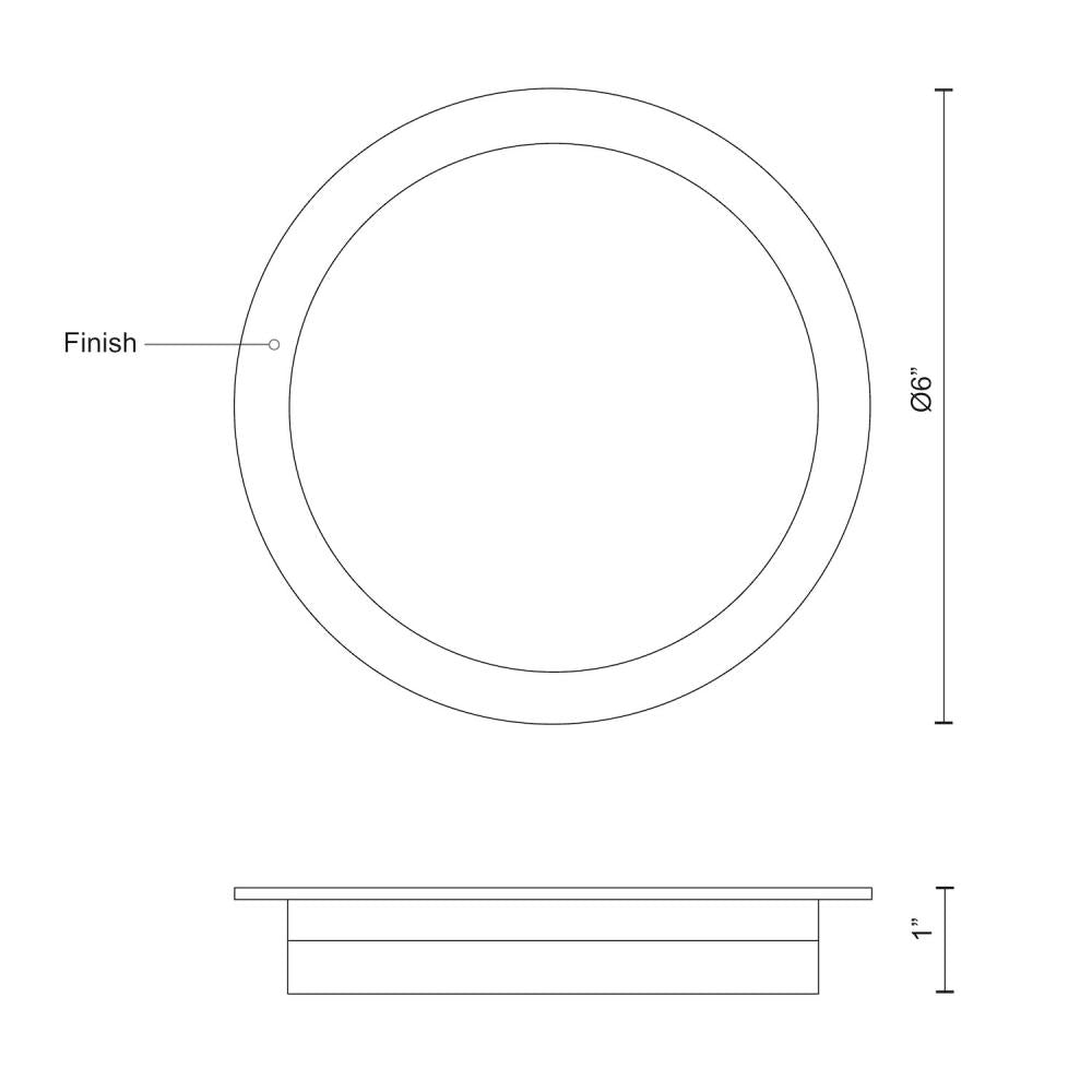 Kuzco Stockton FM42706-WH Flush Mount, LED, White