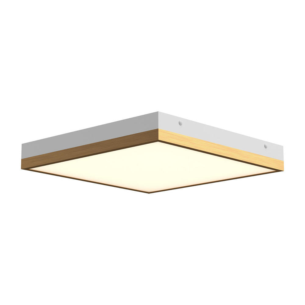 ALORA MOOD Sydney FM553214AGWH Flush Mount, UL Damp Rated, Aged Gold/White