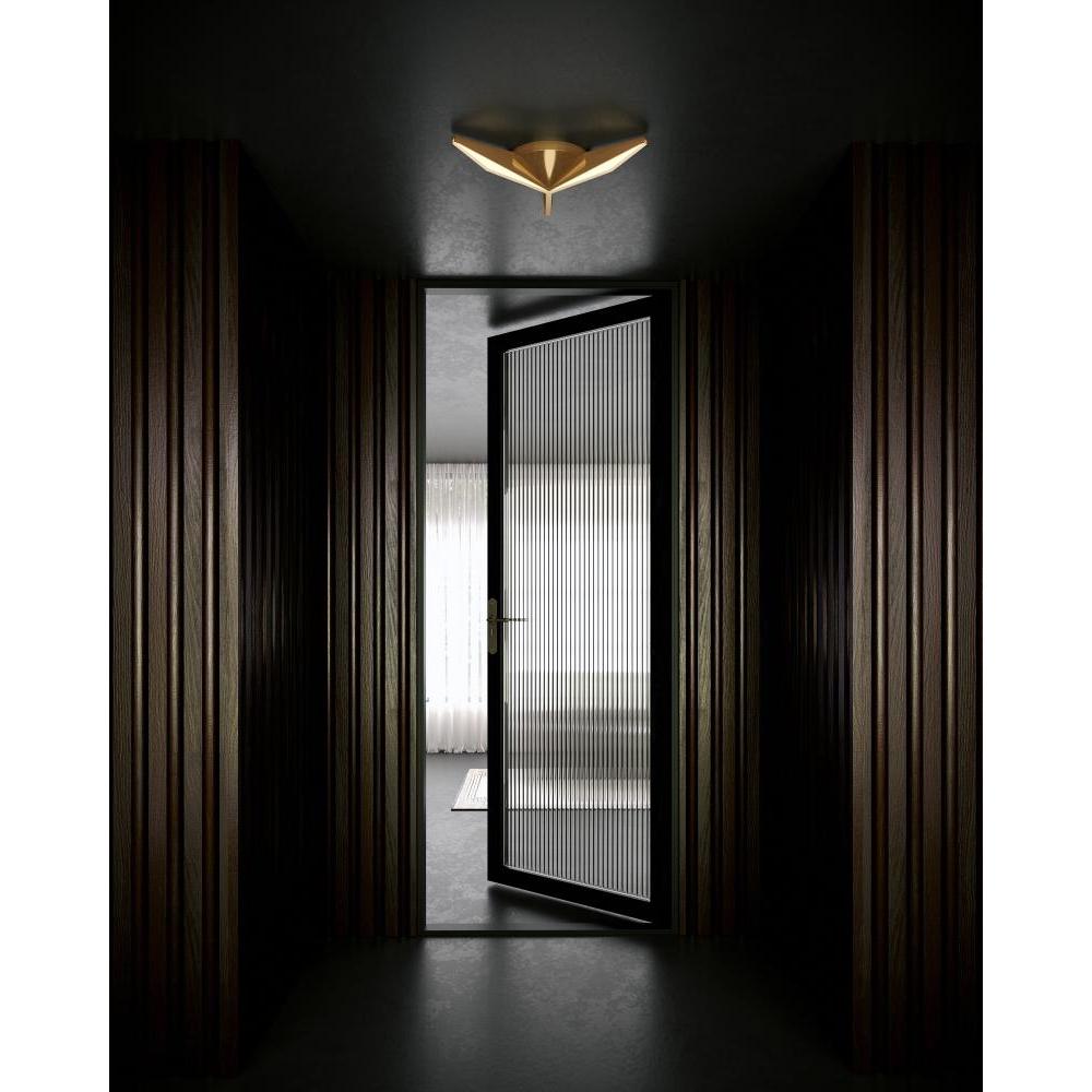 Kuzco Tachi FM64218-VB Flush Mount, 25W, Vintage Brass