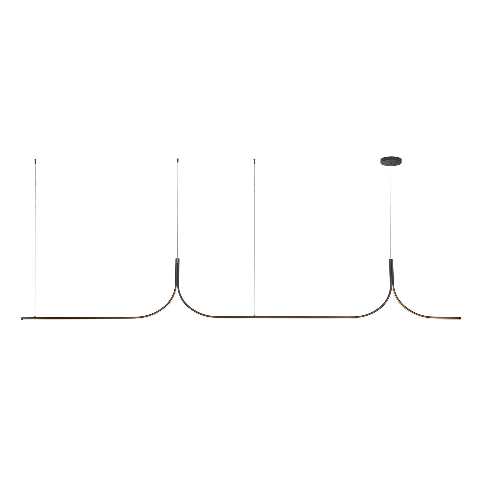 Kuzco Lighting LP17910-BK-UNV-010-RT Linear Pendant, LED, Black