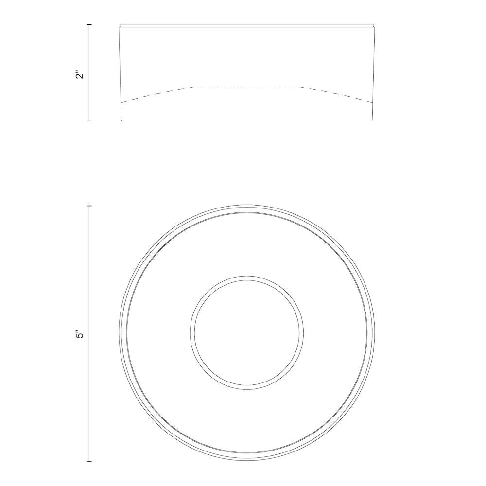 Kuzco Trenton EC18705-BK Exterior Ceiling, LED, Down Light, Black