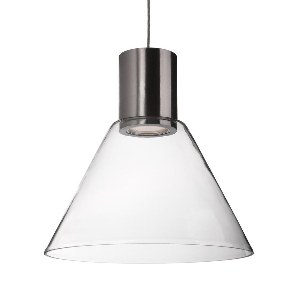 Kuzco 11612 Pendant Light Fixture, UL Damp Rated, Brushed Nickel