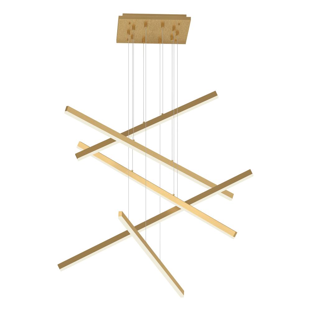 Kuzco Vega MP10305-BG Multi Pendant Light Fixture, UL Damp Rated, Brushed Gold