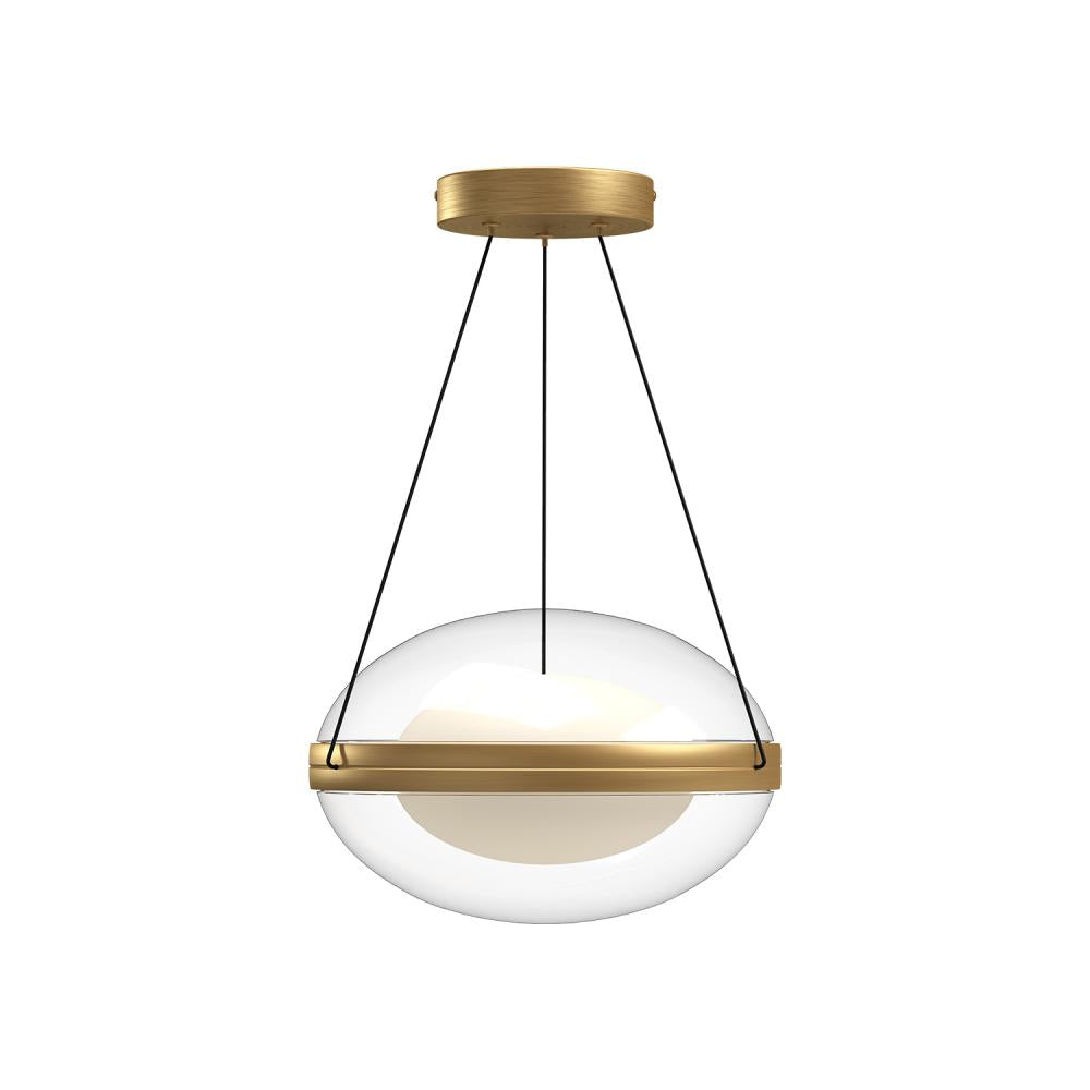 Kuzco Virgo PD76312-BG/OP Pendant, LED, Brushed Gold/Opal Glass