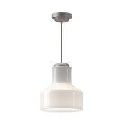 ALORA MOOD Lighting PD540411BNGO Pendant, 1 Light, Brushed Nickel/Glossy Opal Glass