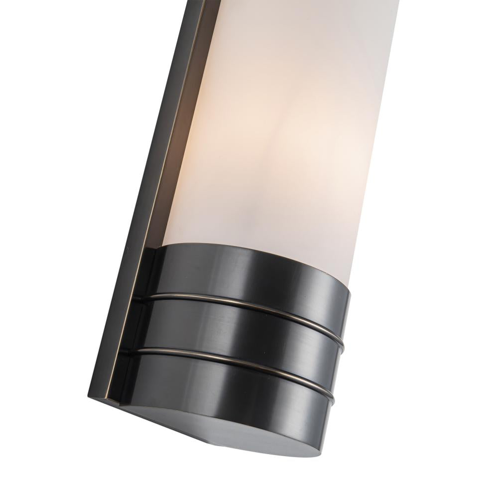 ALORA Lighting WV348218UBOP Willard 18-in Wall/Vanity Light Fixture, UL Damp Rated, Urban Bronze/Opal Matte Glass