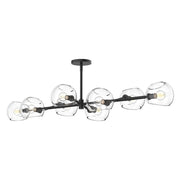 ALORA MOOD Lighting LP548848MBCL Linear Pendant, Clear Glass/Matte Black