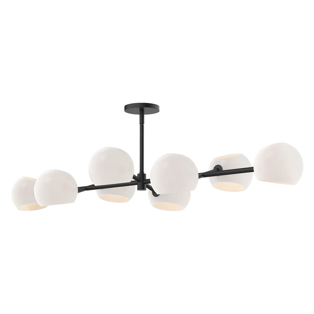ALORA MOOD Lighting Willow LP548848MBOP Linear Pendant, 48-in, Matte Black/Opal Matte Glass