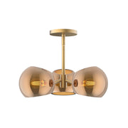 ALORA MOOD Lighting PD548315BGCP Pendant, 3 Lights, Brushed Gold/Copper Glass