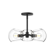 ALORA MOOD Lighting PD548315MBCL Pendant Light Fixture, UL Damp Rated, Clear Glass/Matte Black