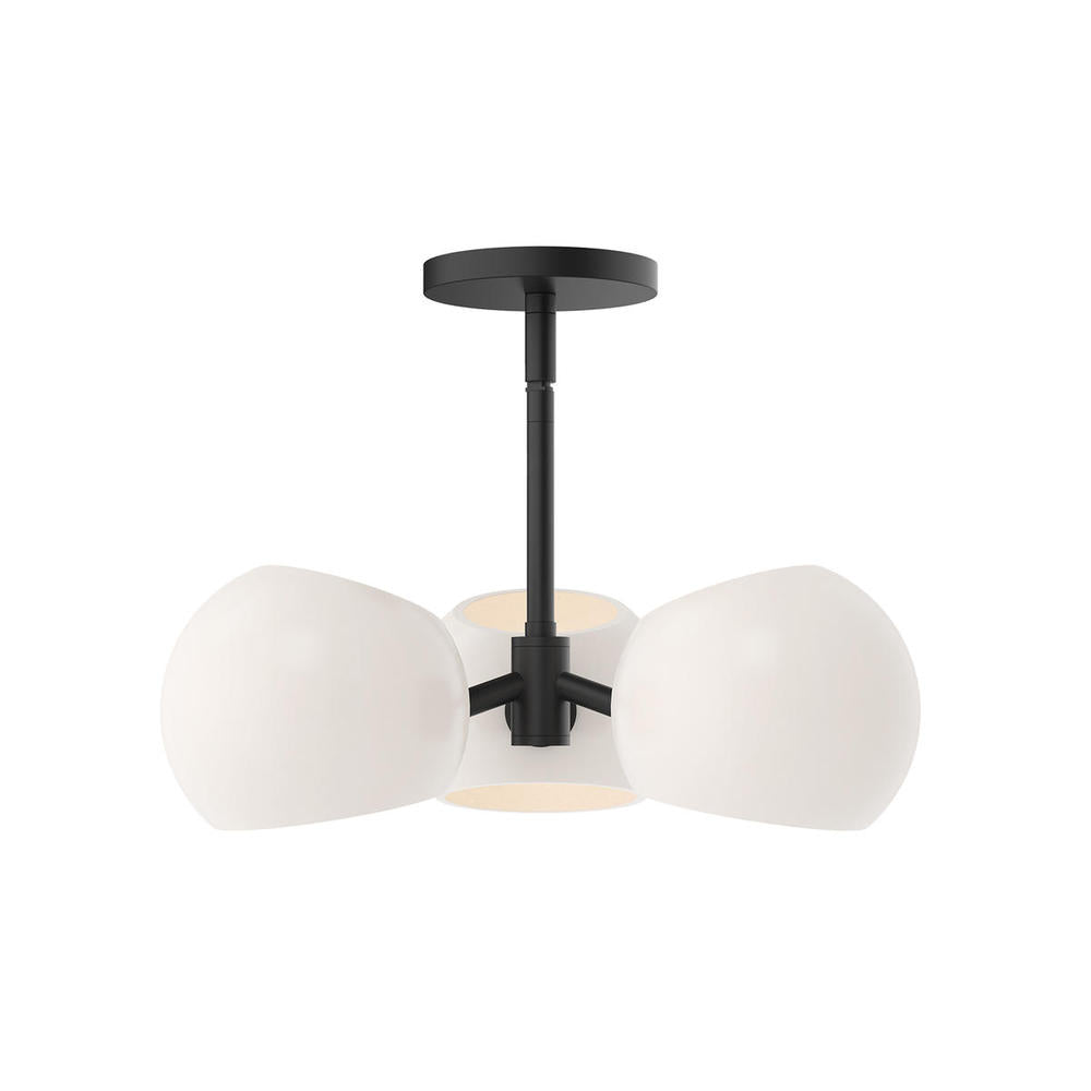 ALORA MOOD Lighting PD548315MBOP Pendant Light Fixture, UL Damp Rated, Matte Black/Opal Matte Glass