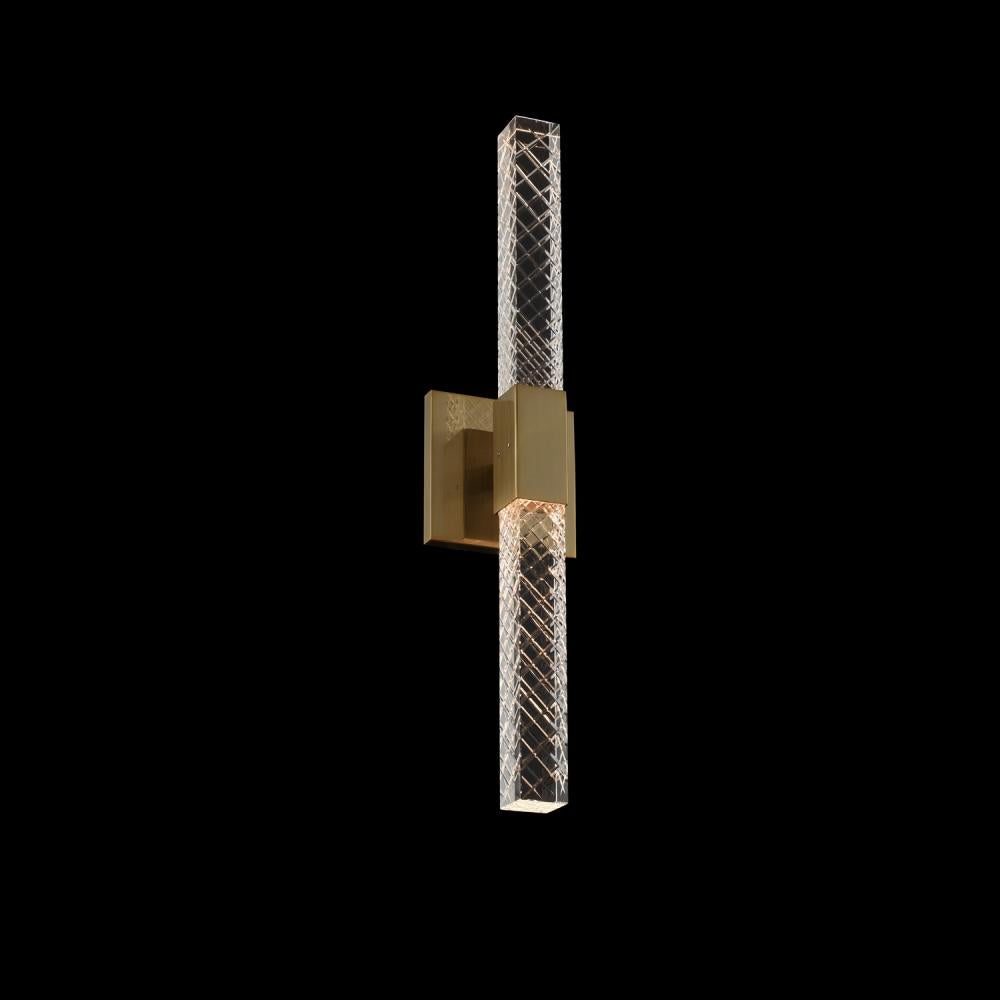 Apollo Luxury Crystal ADA Wall Sconce – Brushed Champagne Gold