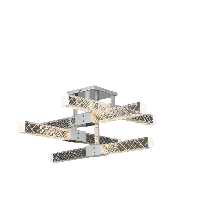 Apollo Luxury Crystal Flush Mount Light – Polished Chrome