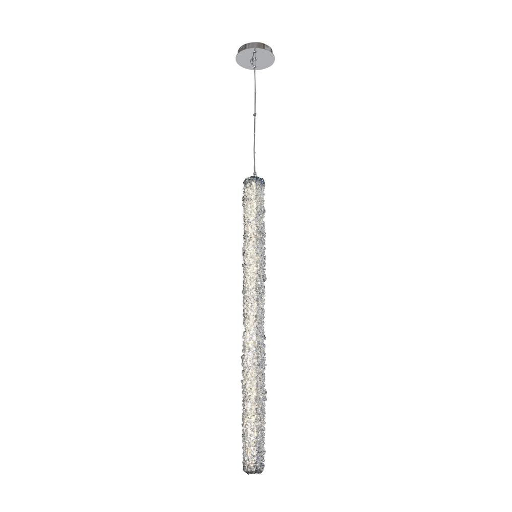 Lina Luxury Crystal Island Candelier – Polished Chrome