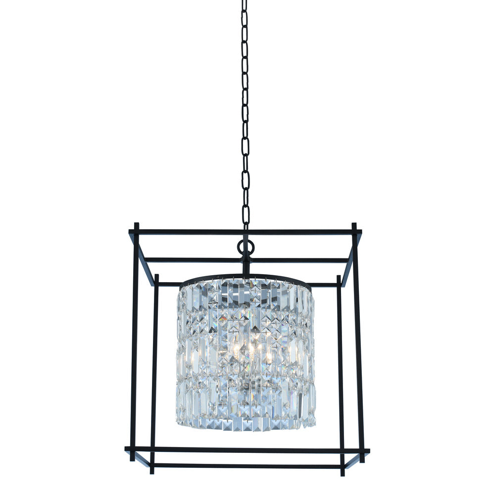 Joni Luxury Crystal Pendant – Matte Black