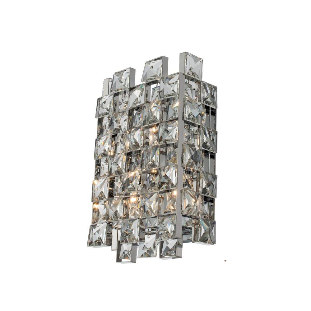 Piazze Luxury Crystal Wall Sconce – Polished Chrome