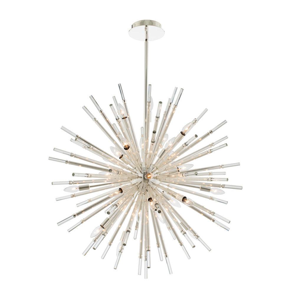 Sprazzo Luxury Crystal Pendant – Polished Silver