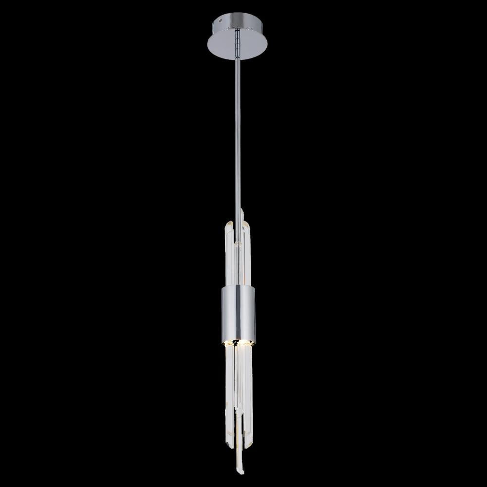 Lucca Luxury Crystal Pendant – Polished Chrome