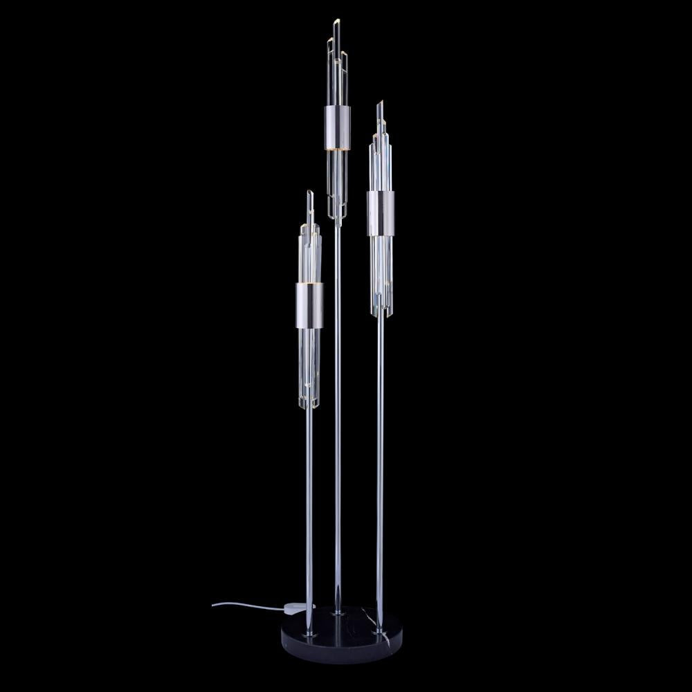 Lucca Luxury Crystal Floor Lamp – Polished Chrome
